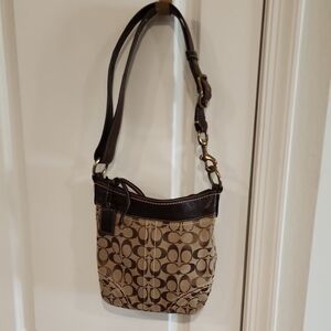 Coach Brown and Tan Crossbody Bag